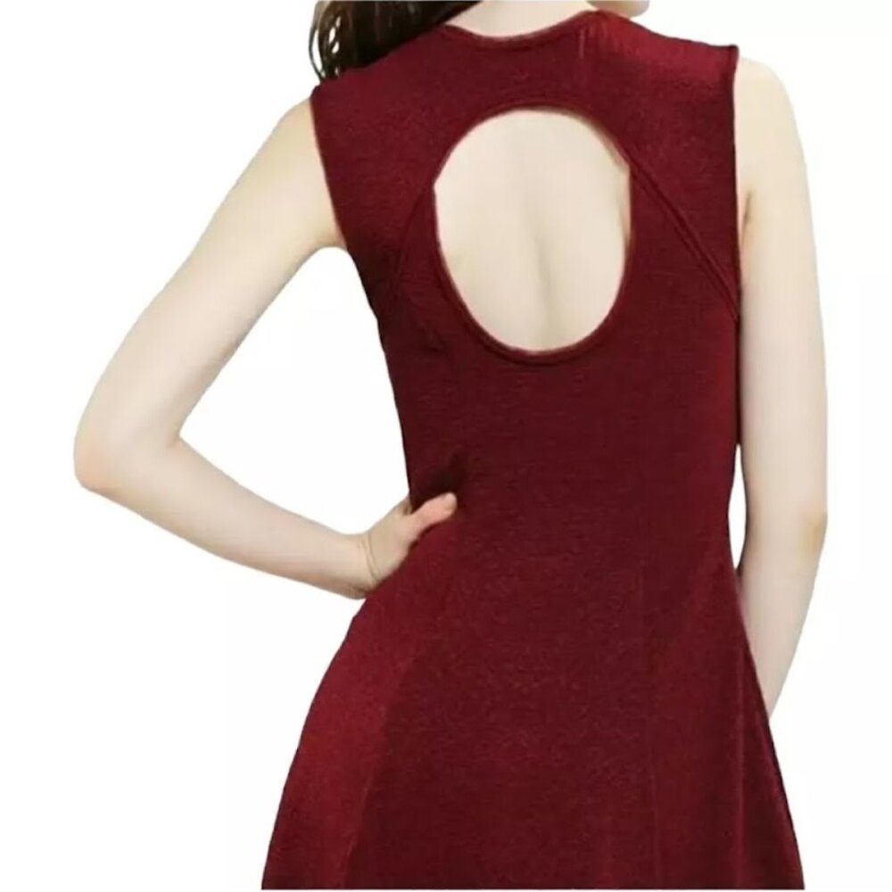 URBAN OUTFITTERS / SILENCE + NOISE Dress, Red Nylon Sleeveless Boho Casual, M - Picture 2 of 14